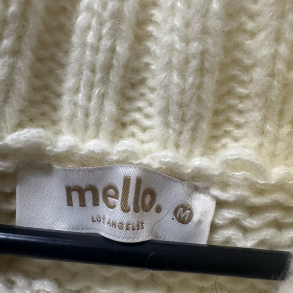 Cream Cable Knit Fringe Turtleneck Sweater - Picture 5 of 5